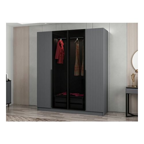 Woody Fashion Ormar Kale Plus 180x210x52cm Sivi Slike