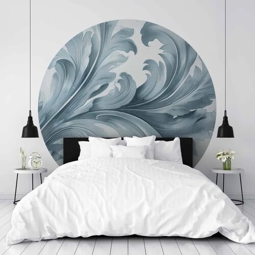  Okrugla fototapeta - Stone ornament in baroque style 230x230 Slike