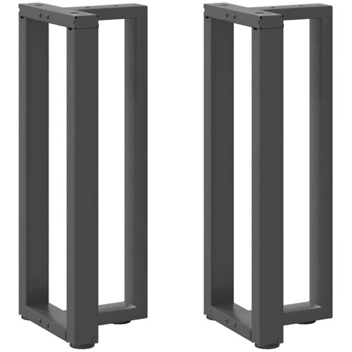Maison Chic konzolna miza - miza ob steni noge T-oblika 2 kosa antracit 25x28x(72-73) cm, (21786522) Slike