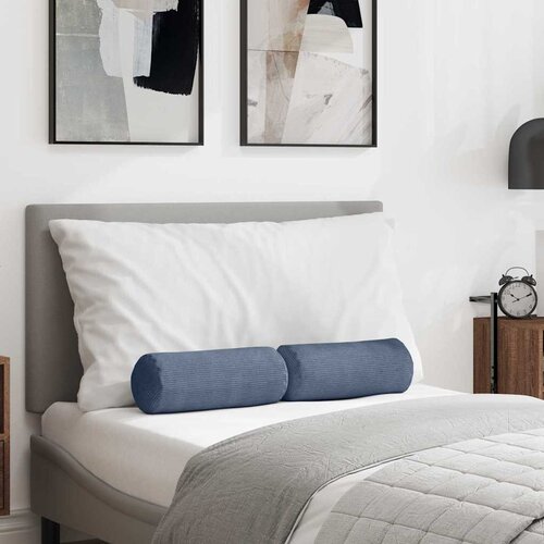 VidaXL valjkasti jastučići 2 pcs plava &amp;Oslash; 15 x 40 cm kordura tekstil Slike