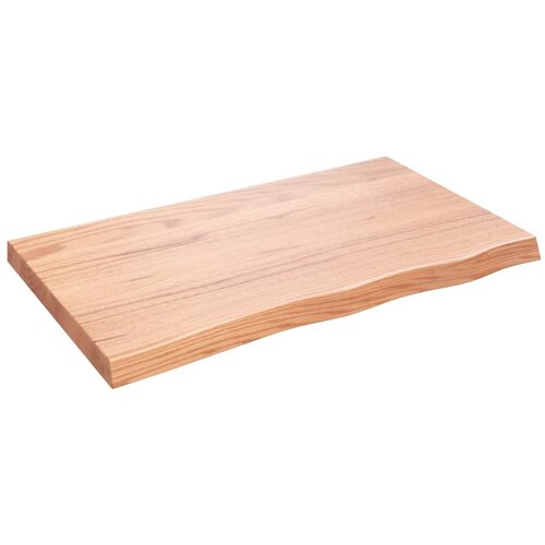 VidaXL Stenska polica svetlo rjava 100x60x6 cm trdna hrastovina, (20650650) Slike