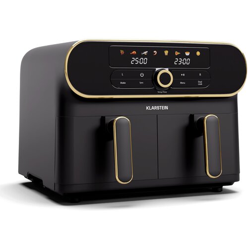 Klarstein AuraAir Color Touch friteza na vrući zrak | 2 komore | 11 l | 1700 W | 80 - 200 °C | 8 programa Cijene