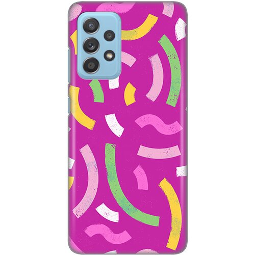  torbica silikonska print za samsung A525F/A526B/A528B galaxy A52 4G/A52 5G/A52s 5G happy lines pink Cene