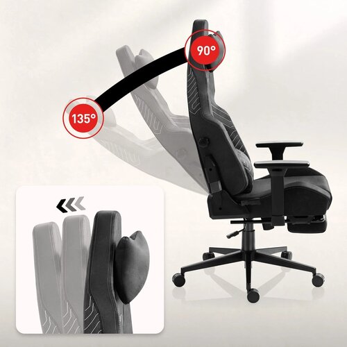 Huzaro Force 8.1 Black Gaming Chair Slike