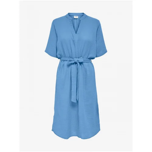 JDY Blue Dress with Tie Theis - Women