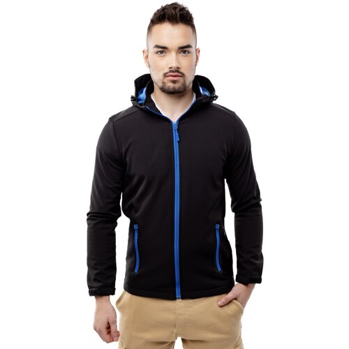 Glano Men's Hooded Jacket - Black Slike