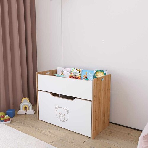 Hanah home Dove Toy Box White - Prirodna Polica za Knjige Slike