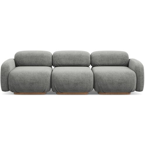 Makamii Siva sofa od boucl&amp;eacute; tkanine 270 cm Ailani &amp;ndash; Slike