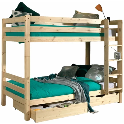 Vipack Pograd otroška postelja iz masivnega bora s prostorom za shranjevanje v naravni barvi PINO –