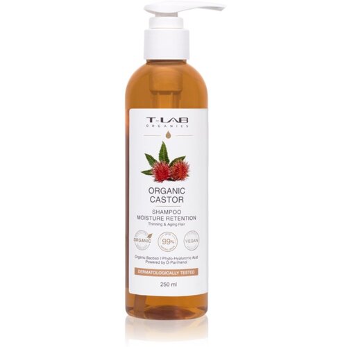 T-LAB Organics Organic Castor Moisture Retention Shampoo &amp;scaron;ampon za suhe in krhke lase ml Slike