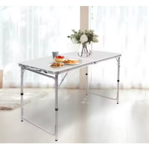  Folding Camping Table Set 4 Chairs Gray Slike