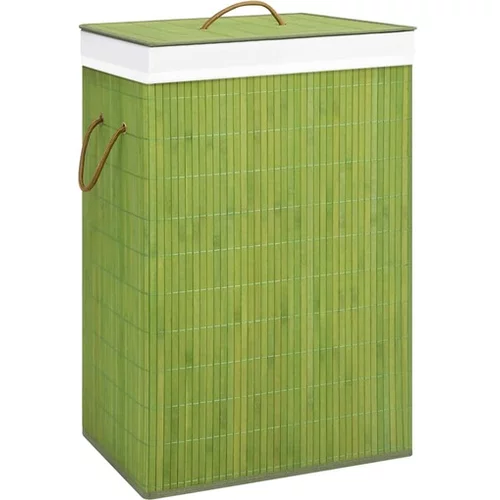  Košara za perilo iz bambusa zelena