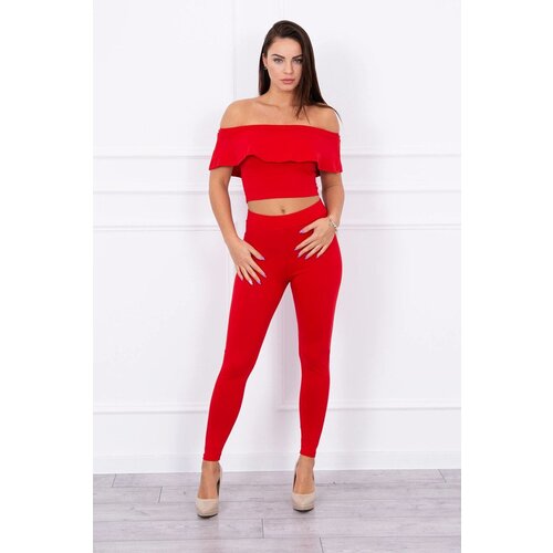 Kesi Set with red ruffle Slike