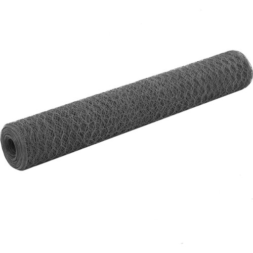vidaXL Žična mreža za ograjo jeklo s PVC oblogo 25x1 m siva Cene