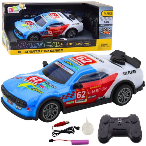  Auto na daljinsko upravljanje sa funkcijom prskanja magle 1:22 - plavo/bijelo/crveni Cene