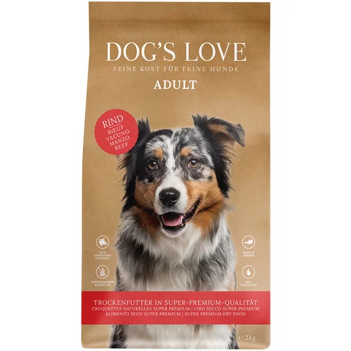 Dog's Love Adult govedina - Varčno pakiranje: 2 x 2 kg