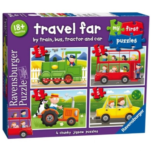 Ravensburger puzzle (slagalice) - Moje prve puzzle/ 4 u 1/ Prevozna sredstva Slike