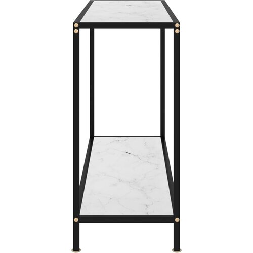  Konzolni stol bijeli 100 x 35 x 75 cm od kaljenog stakla Slike