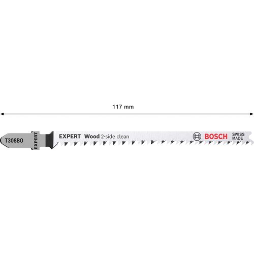 Bosch expert &amp;bdquo;Wood 2-side clean&amp;ldquo; t 308 bo list ubodne testere, 25-delni - 2608900556 Slike