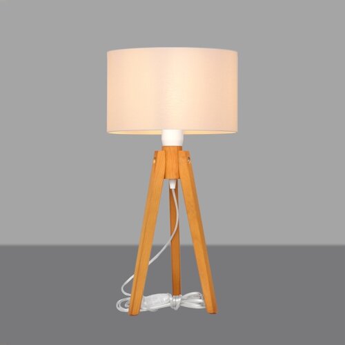  Stona lampa ALBA 1xE27/15W/230V bela/hrast Slike