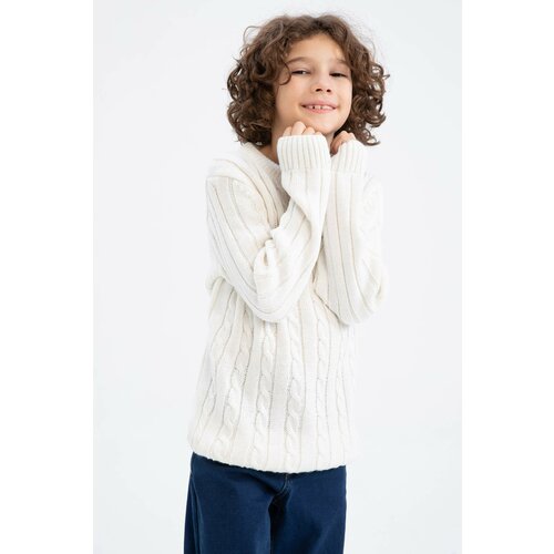 Defacto Boy Regular Fit Crew Neck Knitwear Sweater Slike