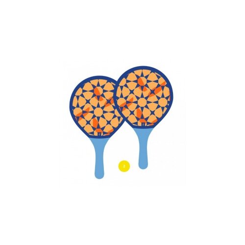  Komplet drvenih reketa za tenis na pesku plavo narandžasti Cene