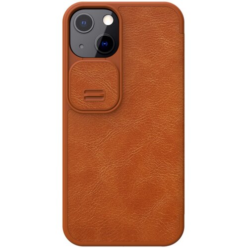 Nillkin Qin Leather Pro preklopna torbica z za&scaron;čito za kamero za iPhone 13 - rjava Cene