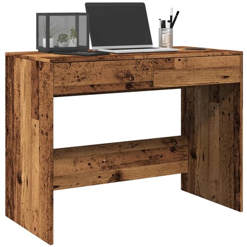 VidaXL Radni stol boja starog drva 101x50x76,5 cm konstruirano drvo Slike