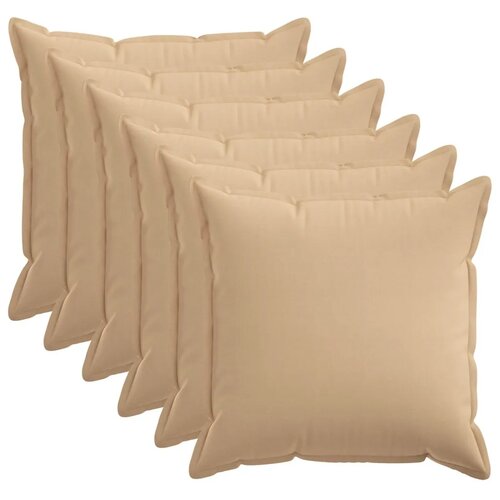  Presvlaka za jastuk 6 pcs HOUTEN Krem 55 x 55 cm Umjetni lan - Krem 55 x 55 cm 6 Cene