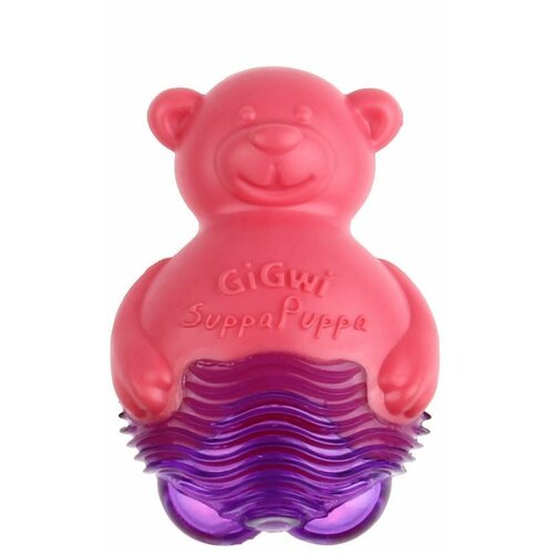 GiGwi igračka za pse Suppa Puppa Medved pink - ljubičasti 9 cm Slike