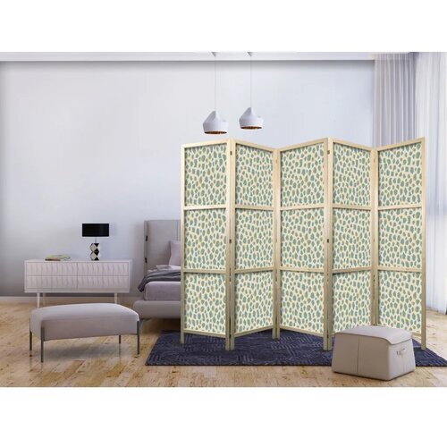  Japanski paravan - Giraffe Pattern - Animal Pattern in Turquoise Spots on a Light Background. 225x172 Cene