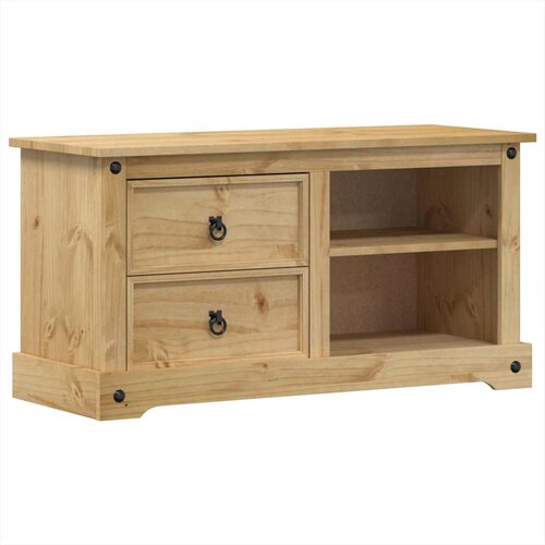 Maison Chic TV omarica - TV stojalo - Televizijska omarica Corona 100x40x52 cm trdna borovina, (21700775) Slike