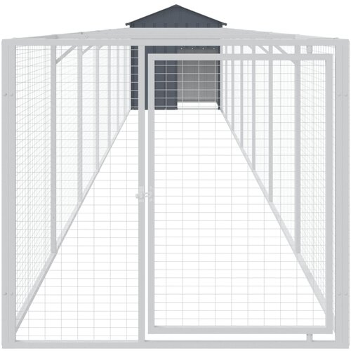  Kućica za pse s krovom antracit 117x813x123 cm pocinčani čelik Slike