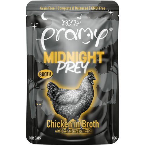 Pramy CAT MIDNIGHT PREY Piletina u supi 12 x 80 g Cene