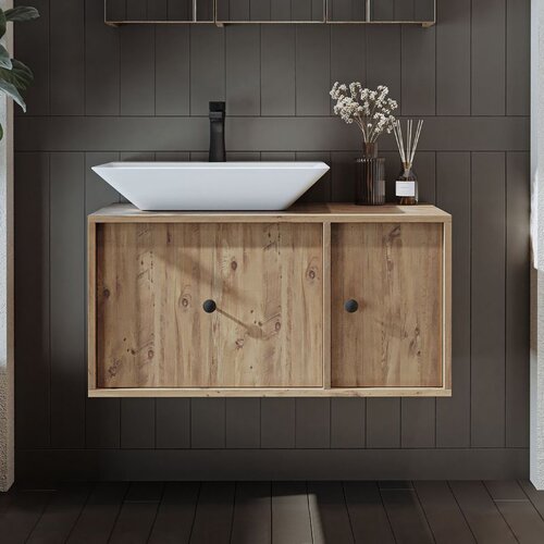 Hanah home kupatilski ormarić sa lavaboom 2541, 90 cm, atlantski bor Cene