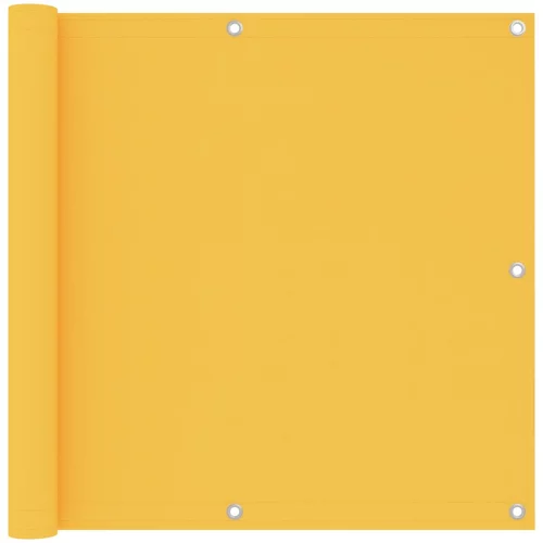 vidaXL Balkonsko platno rumeno 90x400 cm oksford blago