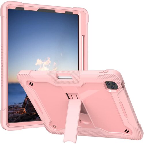 NIKCORP Ovitek za iPad Pro 12.9 (2021/2020/2018) s stojalom, naramnim trakom in držalom za pisalo, troslojna za&scaron;čita, roza barve, (5000139209) Cene