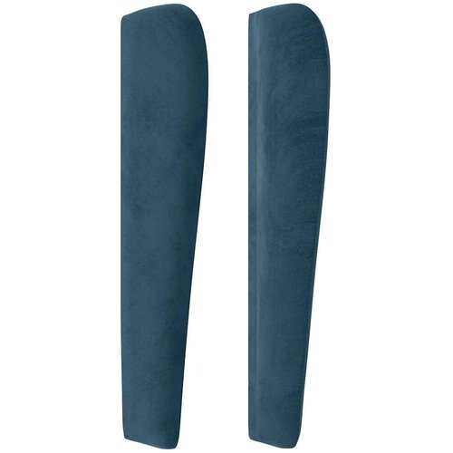  Uzglavlje s u&amp;scaron;ima tamnoplavo 203x23x118/128 cm bar&amp;scaron;unasto Slike