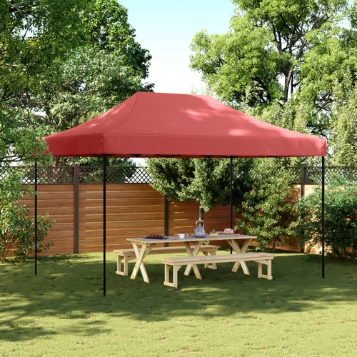vidaXL Zložljivi pop-up šotor za zabave burgundski 410x279x315 cm