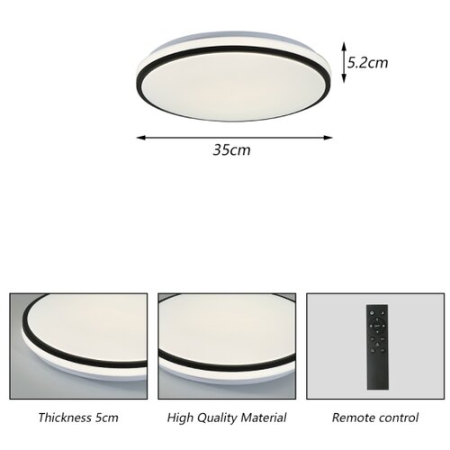  Brilagi - LED prigu&amp;scaron;iva plafonska svetiljka SMART 24W/230V prečnika 38 cm Wi-Fi Tuya + daljinski upravljač Slike