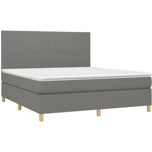  Okvir kreveta s oprugama i madrac svjetlosivi 160x200cm tkanina Slike