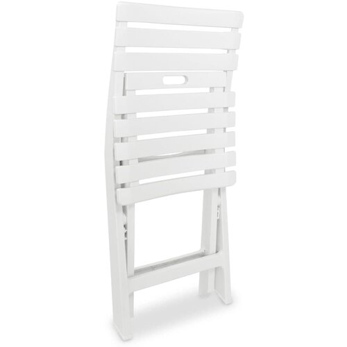  3-dijelni sklopivi bistro set plastični bijeli Slike