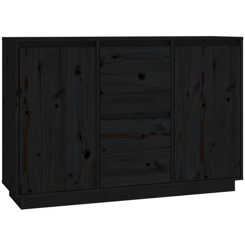 Maison Chic Komoda - Predalnik črna 111x34x75 cm trdna borovina, (21716295) Slike