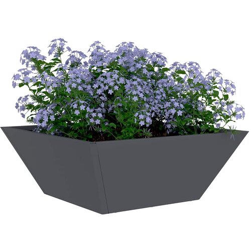  Vrtna saksija 5 pcs Antracit 40 x 40 x 15 cm Čelična vrata Slike
