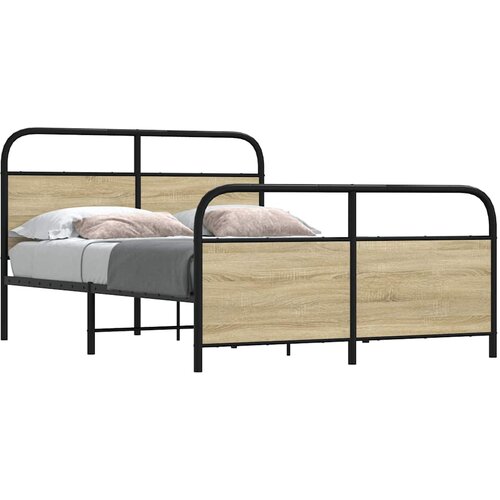  Metalni okvir kreveta bez madraca boja hrasta sonome 140x190 cm Cijene