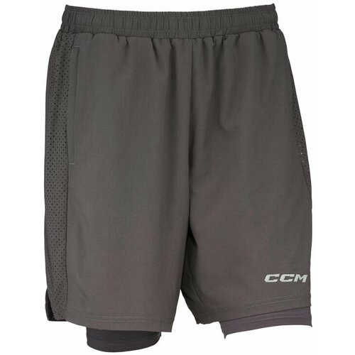 CCM Men's Shorts 2 IN 1 Training Short Charcoal L Slike