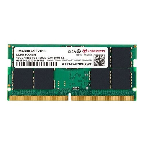 Transcend 16GB/DIMM/DDR5/4800MHz/CL40/crna Memorija ( JM4800ALE-16G ) Cene