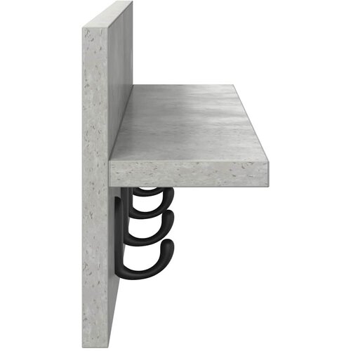  Vje&amp;scaron;alica za kapute na zidu Betonski sivi 60 x 10,5 x 18 cm Slike