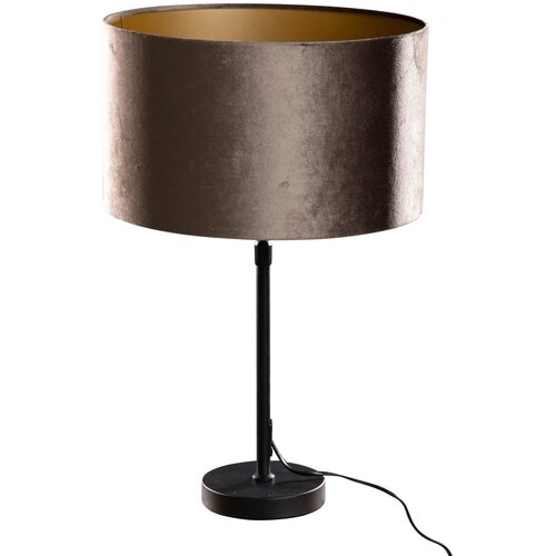 QAZQA Tafellamp zwart met velours kap groen 35cm - Parte Cene