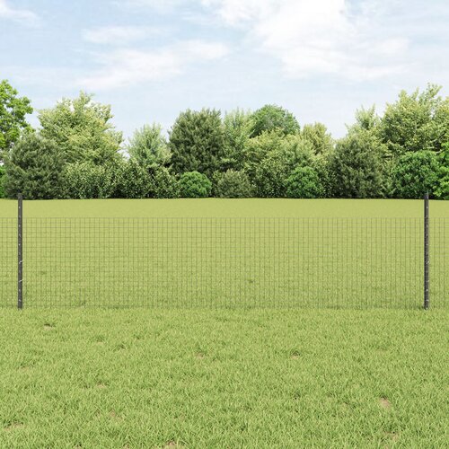 VidaXL Ograja z 22 U stebrički Siva 0.5x50 m Jeklo Slike
